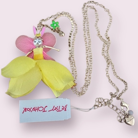 New Betsey Johnson bunny fairy necklace - Picture 3 of 17